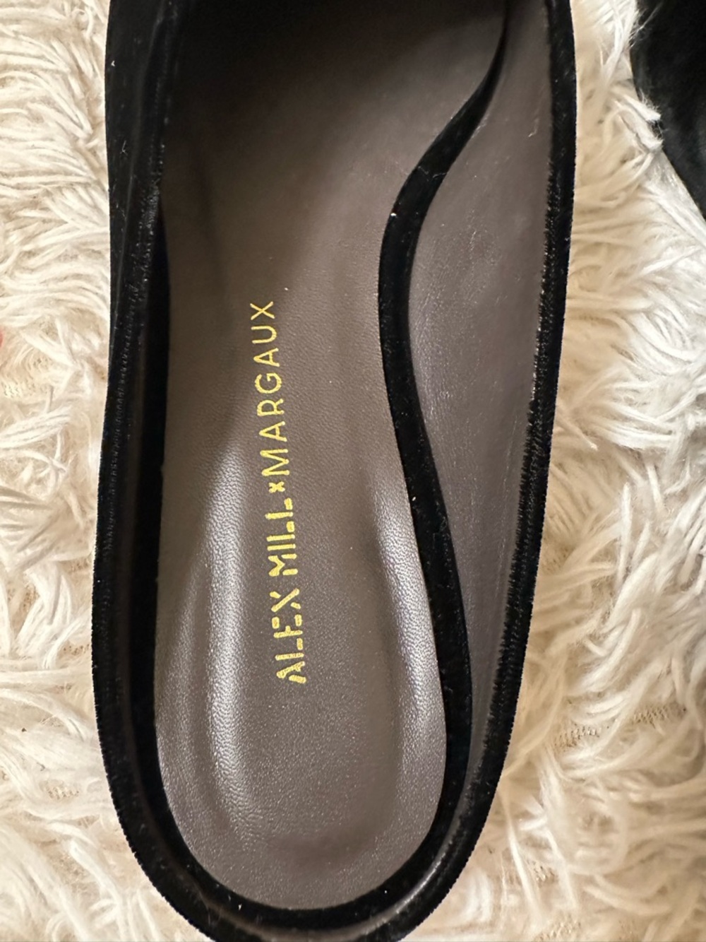 Margaux x Alex Mill The Clara Velvet Slip On Mules in black size 38.5 - Picture 5 of 7